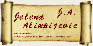 Jelena Alimpijević vizit kartica